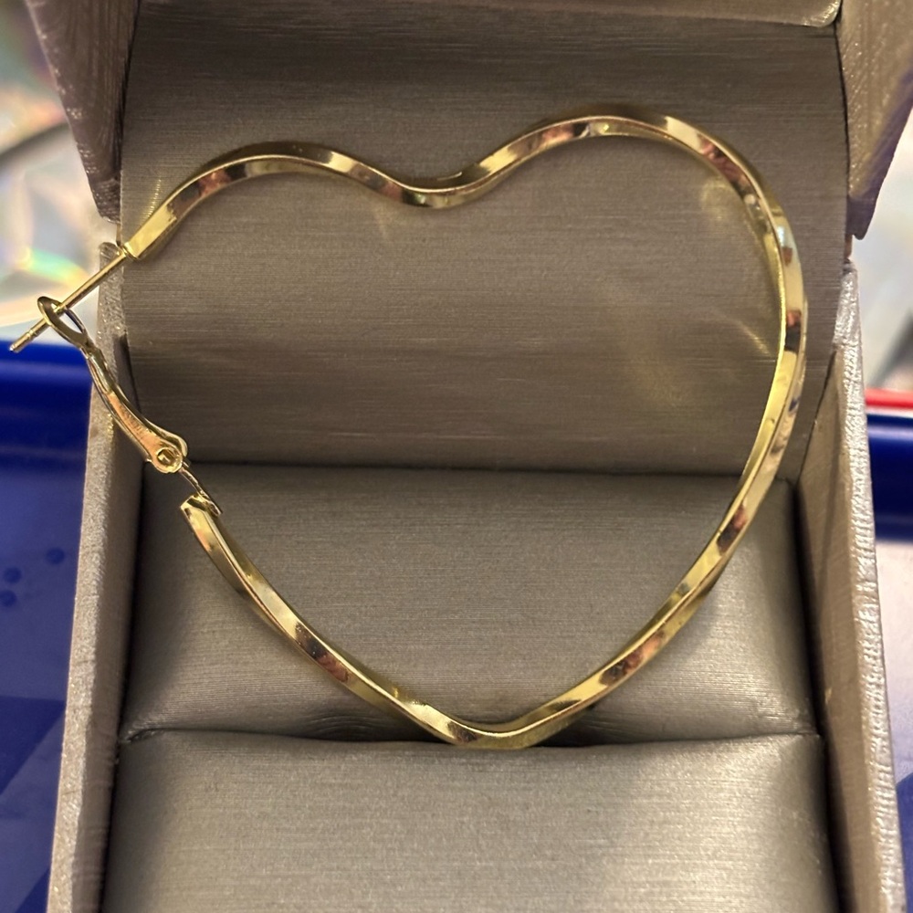 NWOT: Gold Hoop Earrings - Picture 2 of 3